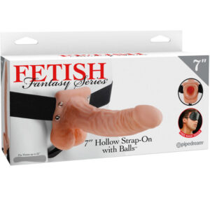 Fetish Fantasy Series — Hollow Strap-On, 17.8 cm, Natural — Hollow Strap-Ons — view 2