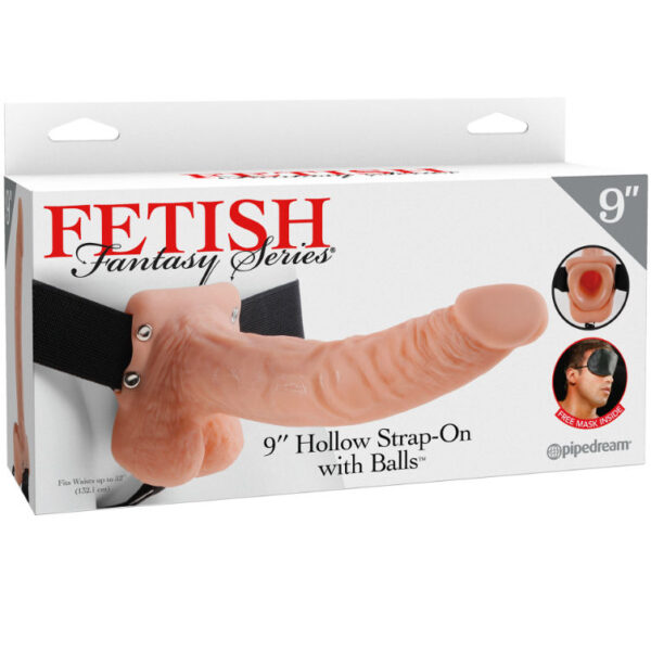 Fetish Fantasy Series — Hollow Strap-On, 22.9 cm, Natural — Hollow Strap-Ons — view 6