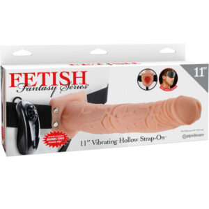Fetish Fantasy Series — Vibrating Strap-On, 27.9 cm, Natural — Hollow Strap-Ons — view 3