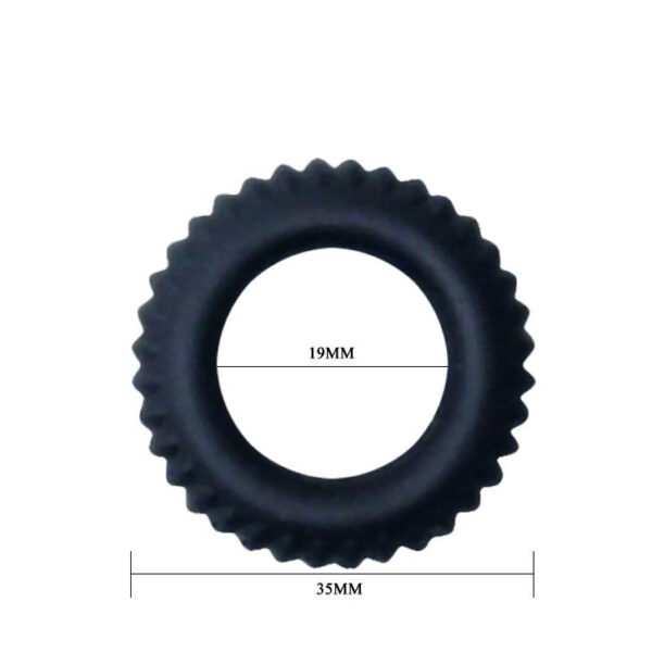 Baile Titan — Cock Ring, Silicone, 1.9 cm, Black — Classic Cock Rings — view 4