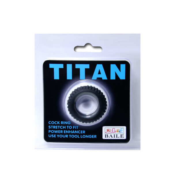 Baile Titan — Cock Ring, Silicone, 1.9 cm, Black — Classic Cock Rings — view 5