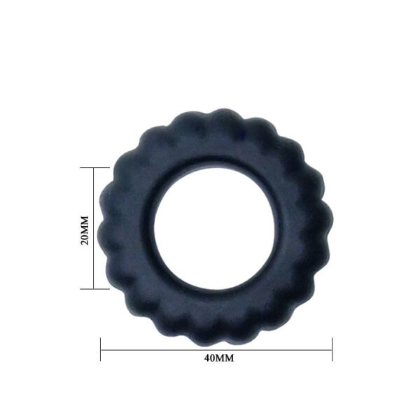 Baile Titan — Cock Ring, Silicone, 2 cm, Scalloped Edge — Classic Cock Rings — view 4