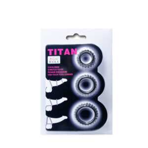 Baile Titan — Cock Ring Set, Silicone, Black — Classic Cock Rings — view 2