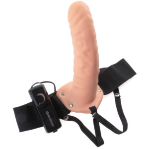 Fetish Fantasy Series — Vibrating Strap-On, 20 cm, Natural — Hollow Strap-Ons — view 3