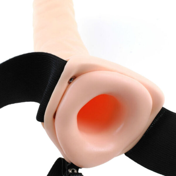 Fetish Fantasy Series — Vibrating Strap-On, 20 cm, Natural — Hollow Strap-Ons — view 5