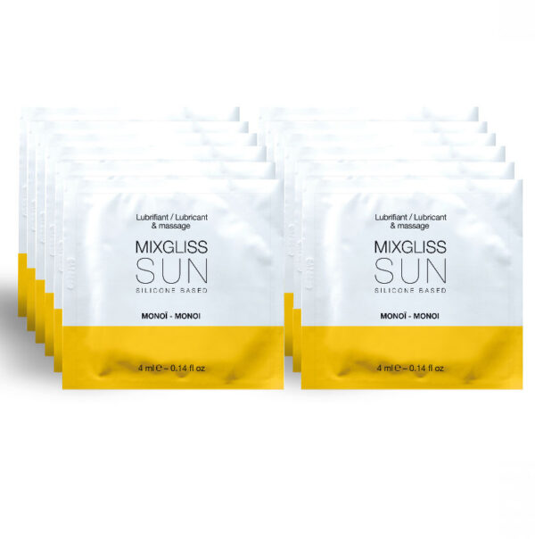 Mixgliss Sun Monoi — Silicone-Based Lubricant, 12 x 4 ml — Lubes