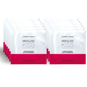 Mixgliss Kiss Strawberry — Flavoured Lubricant, 12 x 4 ml — Flavored Lubricants