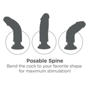 King Cock — Realistic Vibrator, 17.78 cm, Flesh — Realistic Vibrators — view 3