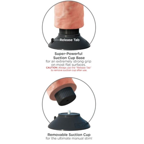 King Cock — Realistic Vibrator, 23 cm, Flesh — Realistic Vibrators — view 5