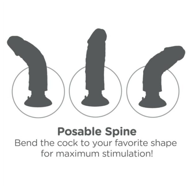 King Cock — Realistic Vibrator, 23 cm, Flesh — Realistic Vibrators — view 3