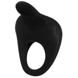 Pretty Love Thimble — Vibrating Cock Ring, Silicone, Black — Cock Rings