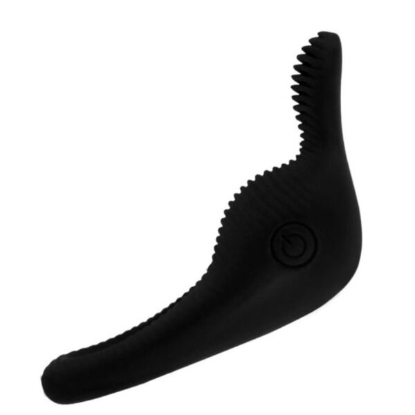 Pretty Love Thimble — Vibrating Cock Ring, Silicone, Black — Cock Rings — view 3