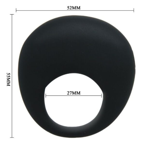 Pretty Love Trap — Vibrating Cock Ring, Silicone, Black — Cock Rings — view 5