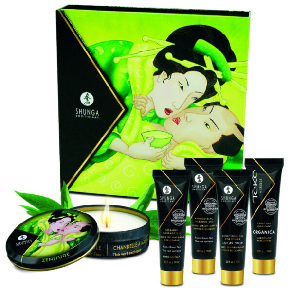 Shunga Secret Geisha Organic Green Tea — Gift Set — Massage Kits & Gift Sets