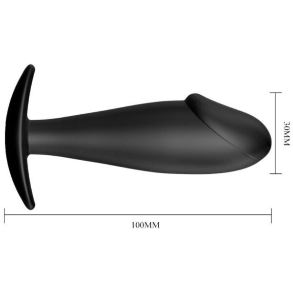 Pretty Love Penis Form — Butt Plug, Waterproof, Black — Anal — view 6
