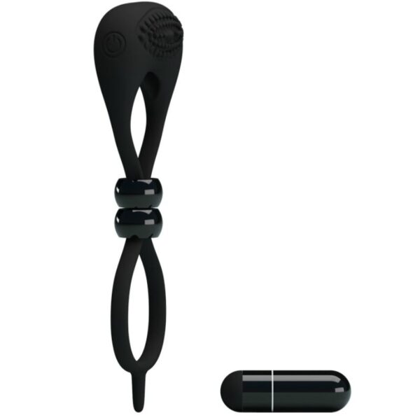 Pretty Love — Vibrating Cock Ring, Silicone, Black — Cock Rings — view 2