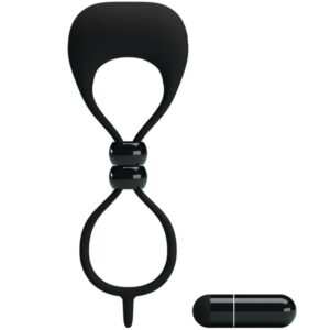 Pretty Love — Vibrating Cock Ring, Silicone, Black — Cock Rings — view 4