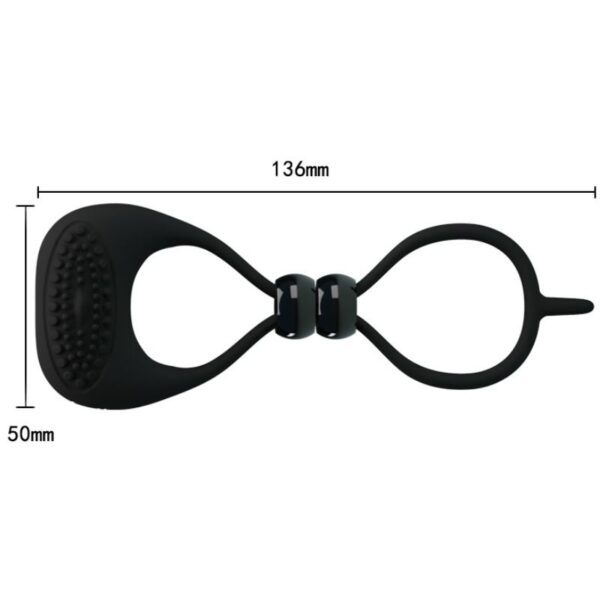 Pretty Love — Vibrating Cock Ring, Silicone, Black — Cock Rings — view 6