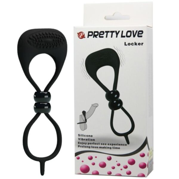 Pretty Love — Vibrating Cock Ring, Silicone, Black — Cock Rings — view 8
