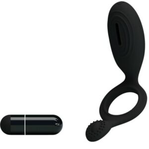 Pretty Love Ethel — Vibrating Cock Ring, Silicone, Black — Cock Rings — view 2