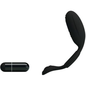 Pretty Love Ethel — Vibrating Cock Ring, Silicone, Black — Cock Rings — view 3