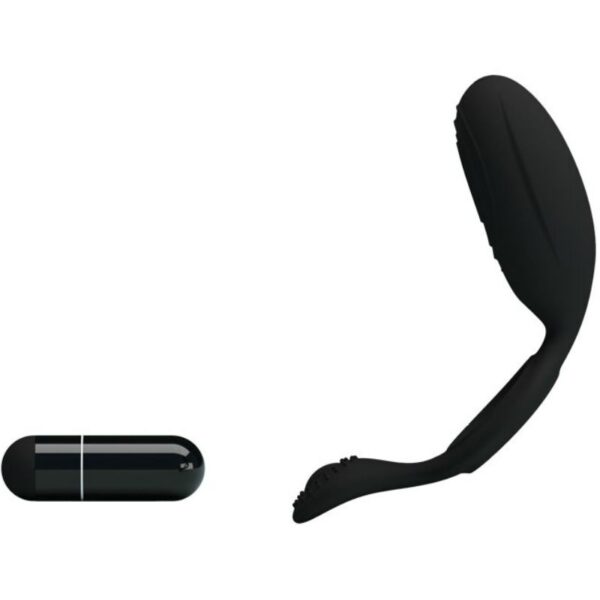 Pretty Love Ethel — Vibrating Cock Ring, Silicone, Black — Cock Rings — view 3