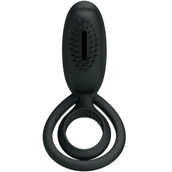 Pretty Love Esther — Vibrating Cock Ring, Silicone, Black — Cock Rings — view 2
