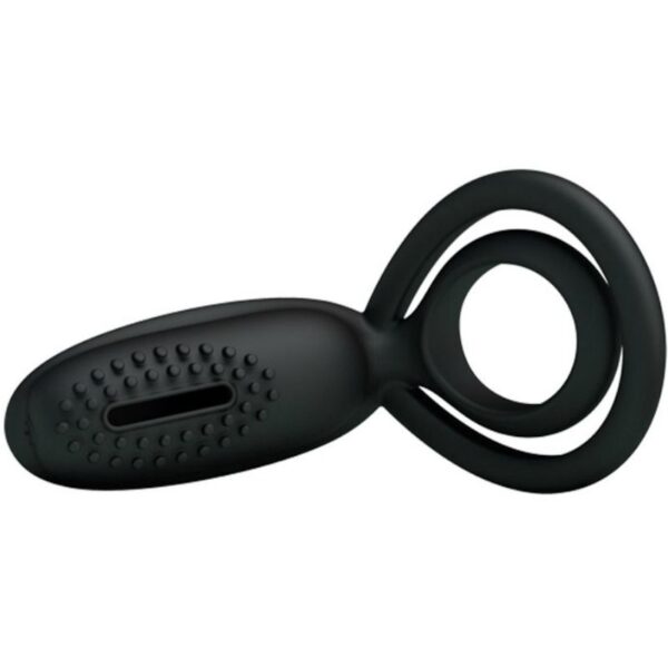 Pretty Love Esther — Vibrating Cock Ring, Silicone, Black — Cock Rings — view 4