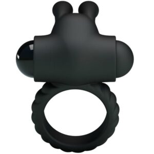 Pretty Love Eudora — Vibrating Cock Ring, Silicone, Black — Clitoral Stimulators — view 3