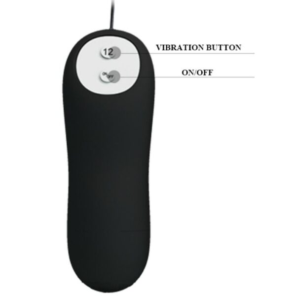 Pretty Love Anchor — Vibrating Butt Plug, Remote Control, Black — Anal — view 2
