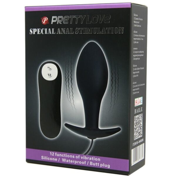 Pretty Love Anchor — Vibrating Butt Plug, Remote Control, Black — Anal — view 8