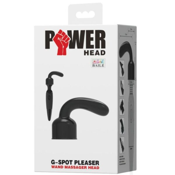 Baile Power Head G-Spot Pleaser — Wand Attachment, Black — Handheld Massagers — view 3