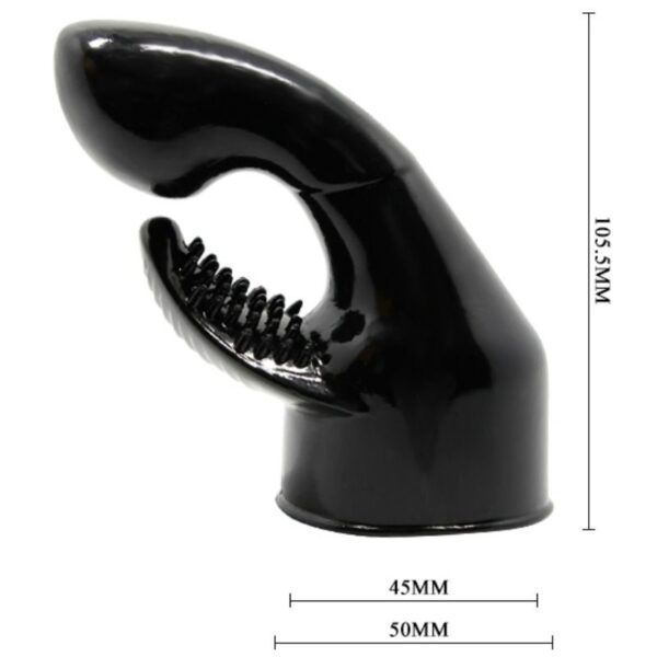 Baile Power Head G-Spot Clitoral — Wand Attachment, Black — Handheld Massagers — view 4