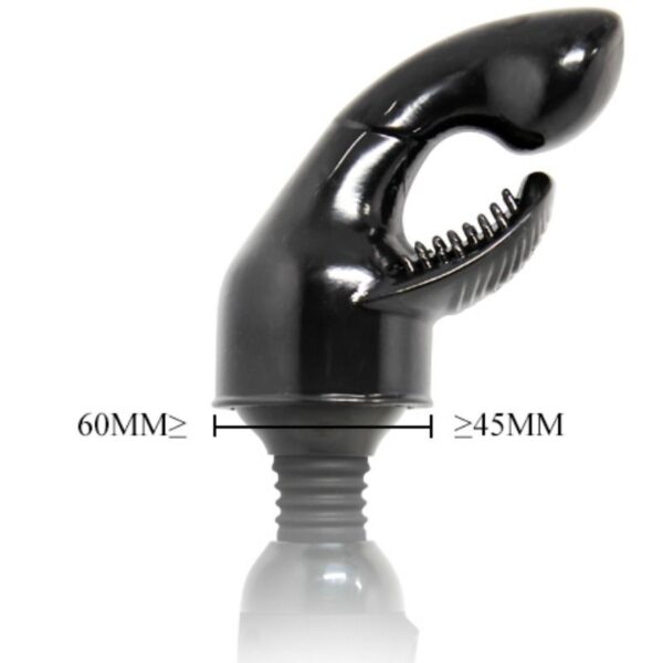Baile Power Head G-Spot Clitoral — Wand Attachment, Black — Handheld Massagers — view 5