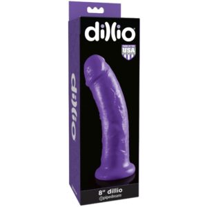 Dillio — Strap-On Dildo, Suction Cup, 20.32 cm, Purple — Couples — view 3
