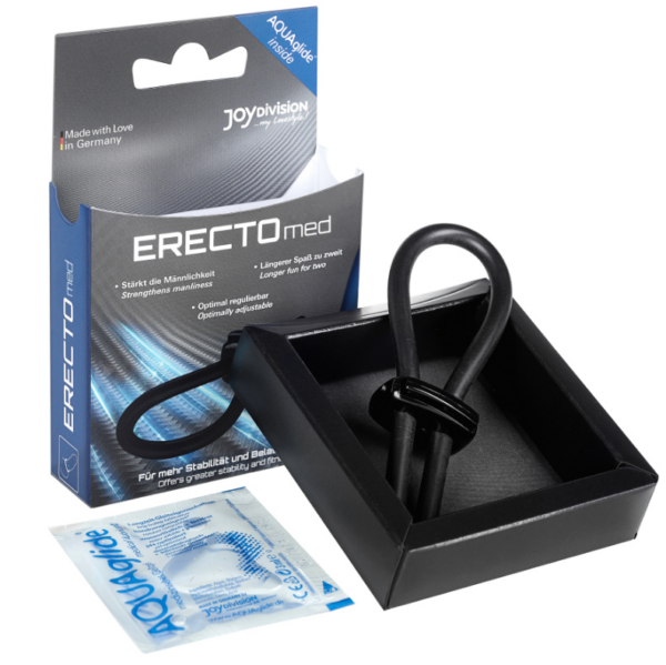 Joydivision Potenzduo — Cock Ring, Silicone, Adjustable, Black — Classic Cock Rings — view 2
