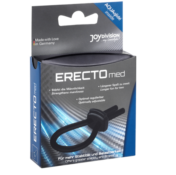 Joydivision Potenzduo — Cock Ring, Silicone, Adjustable, Black — Classic Cock Rings — view 3