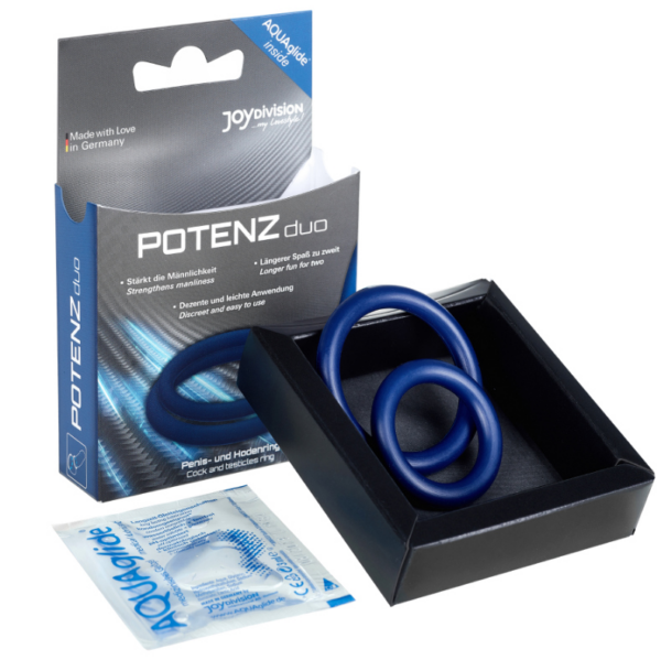 Joydivision Potenzduo — Cock Ring, M, Blue — Classic Cock Rings — view 4