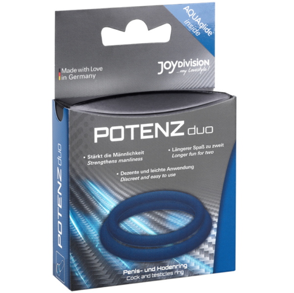 Joydivision Potenzduo — Cock Ring, M, Blue — Classic Cock Rings — view 5