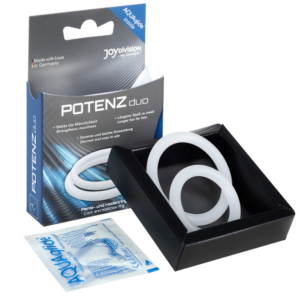 Joydivision Potenzduo — Cock Ring, Silicone, M, White — Classic Cock Rings — view 2