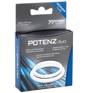 Joydivision Potenzduo — Cock Ring, Silicone, M, White — Classic Cock Rings — view 3