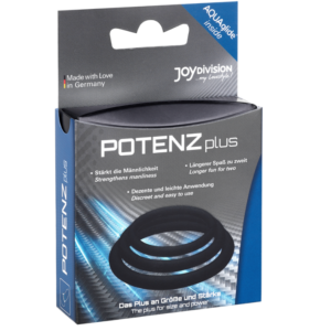 Joydivision Potenzduo Plus — Cock Ring Set, Silicone, Black — Classic Cock Rings — view 3