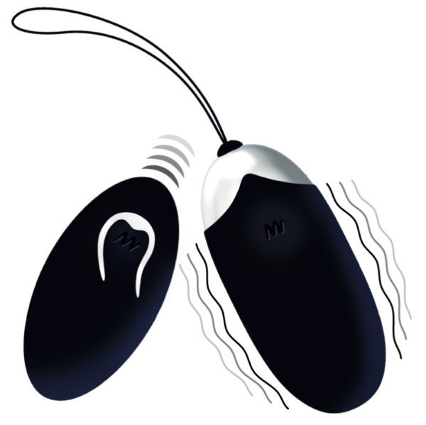 Intense Flippy II — Vibrating Egg, Rechargeable, Black — Clitoral Stimulators
