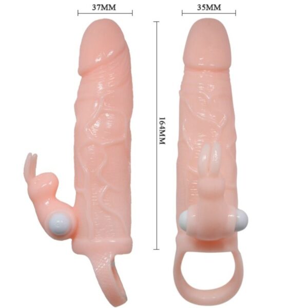 Baile Brave Man Rabbit — Vibrating Penis Sleeve, Flesh — Penis Accessories — view 7