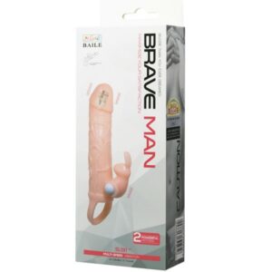 Baile Brave Man Rabbit — Vibrating Penis Sleeve, Flesh — Penis Accessories — view 3