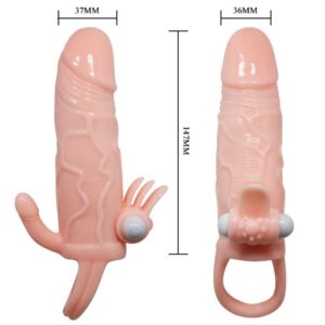 Baile Brave Man Anal — Vibrating Penis Sleeve, Flesh — Penis Accessories — view 3