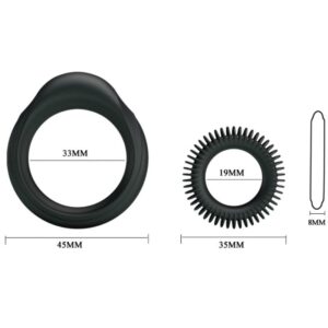 Baile Manhood — Cock Ring Set, Silicone — Classic Cock Rings — view 4