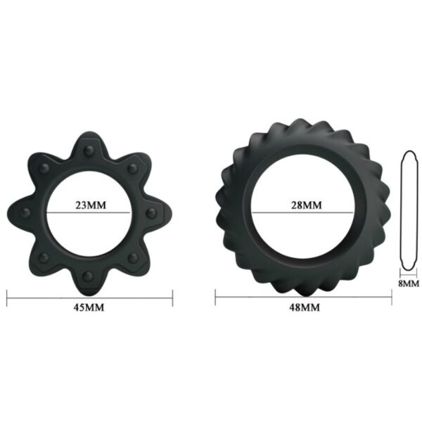 Baile Flowering — Cock Ring Set, Silicone — Classic Cock Rings — view 5