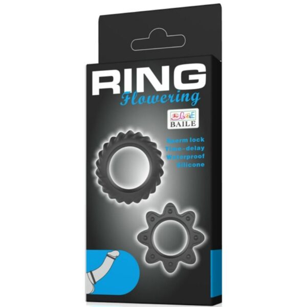 Baile Flowering — Cock Ring Set, Silicone — Classic Cock Rings — view 6