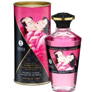Shunga Raspberry Feeling — Warming Massage Oil, 100 ml — Body Massage Oils